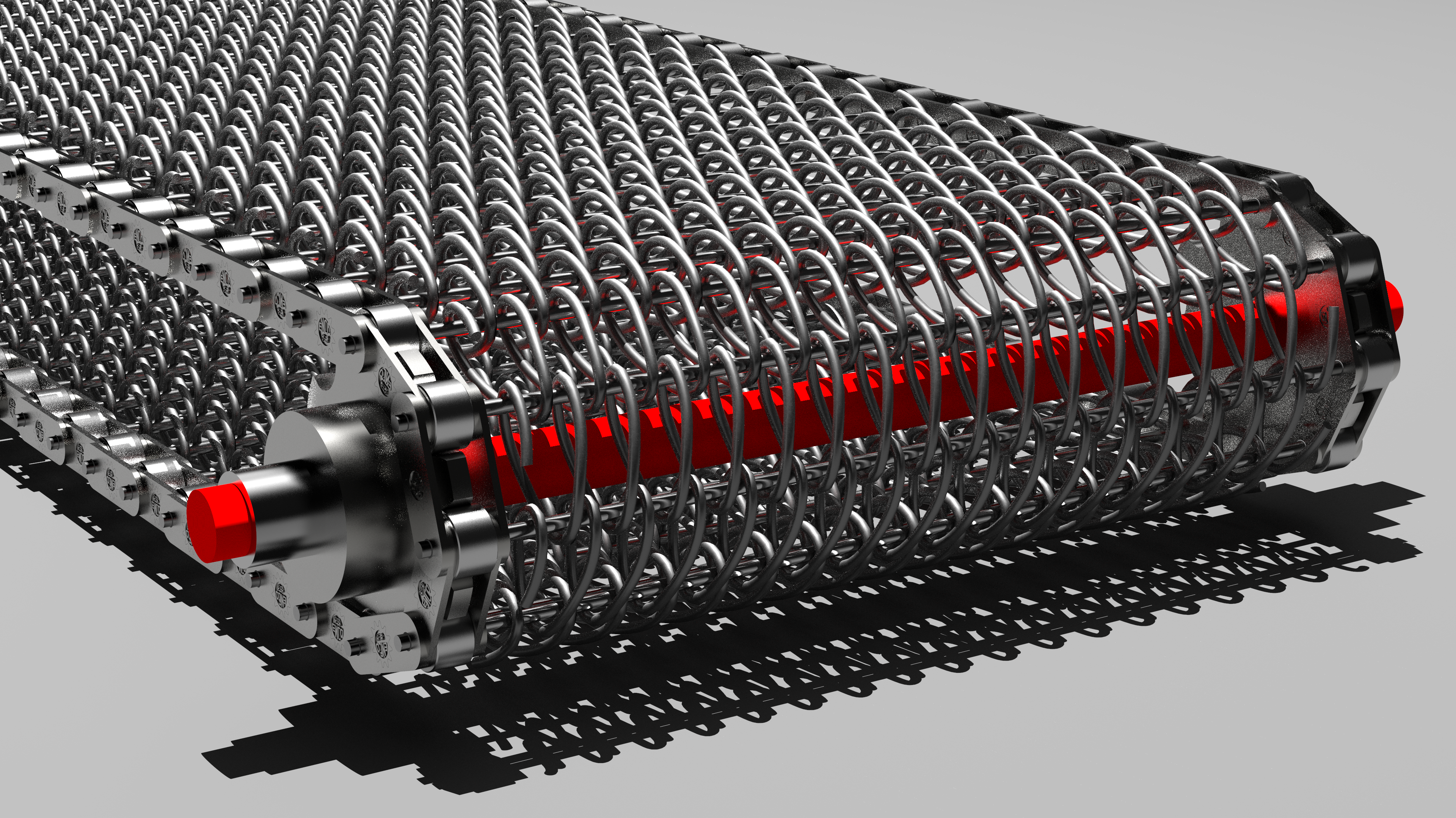 metallic金属输送带结构3D图纸 STP IGS格式